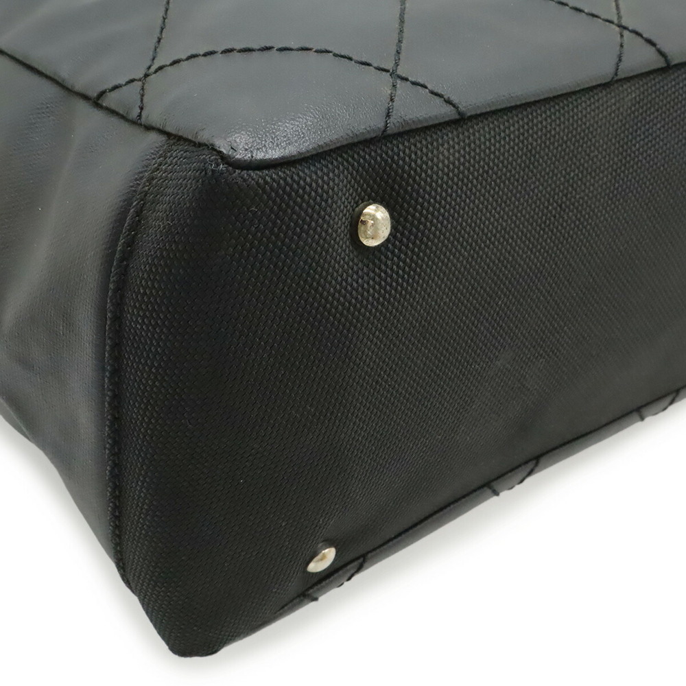 CHANEL Black Coated Canvas Tote Bag - Picture 4 of 10